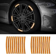 20PCS Reflective Wheel Decorative Stripes, Night Safety Warning Color: Orange