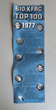 KFRC 610 AM radio HITS songs flyer of 1977