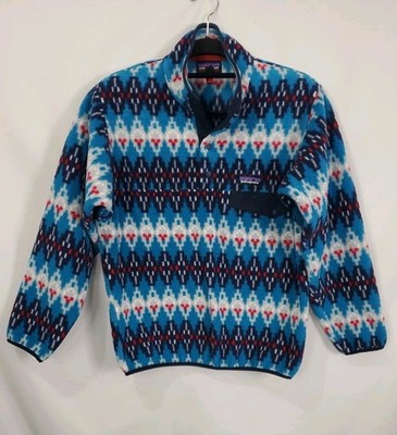 Patagonia Aztec Forest Carpet Synchilla Fleece Snap-T Pullover Jacket Mens XS