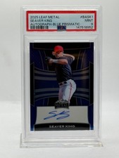 2025 Leaf Metal Blue Prismatic #BA-SK1 SEAVER KING Auto (#'d / 25)
