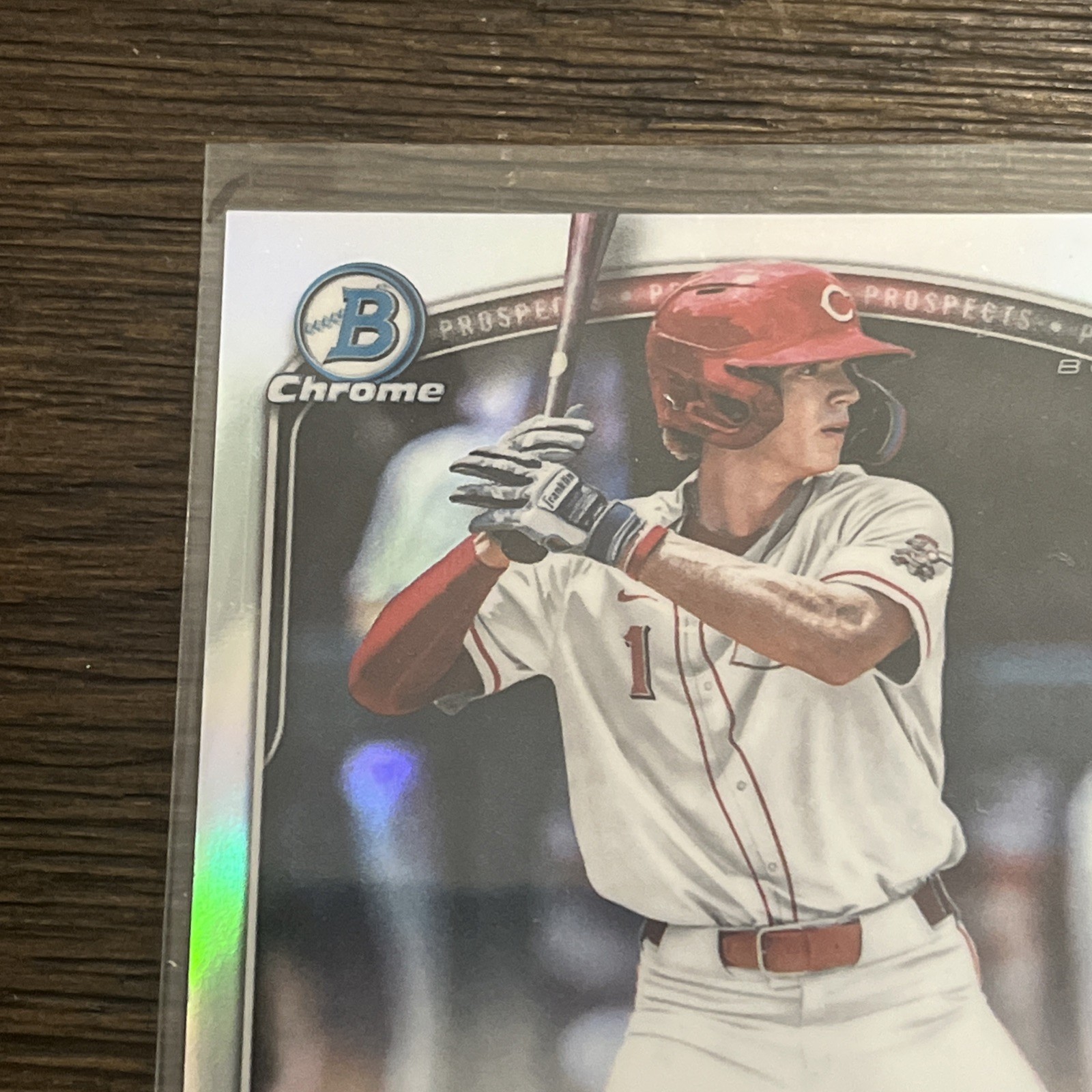2025 Bowman Draft Steele Hall 1st Chrome Refractor Auto /499 #CPA-SHA Reds 🔴⚪️ view 6