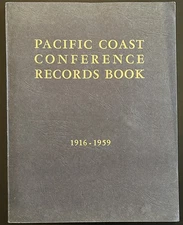 1916-1959 Pacific Coast Conference Records Book-Ernie Nevers Hank Luisetti