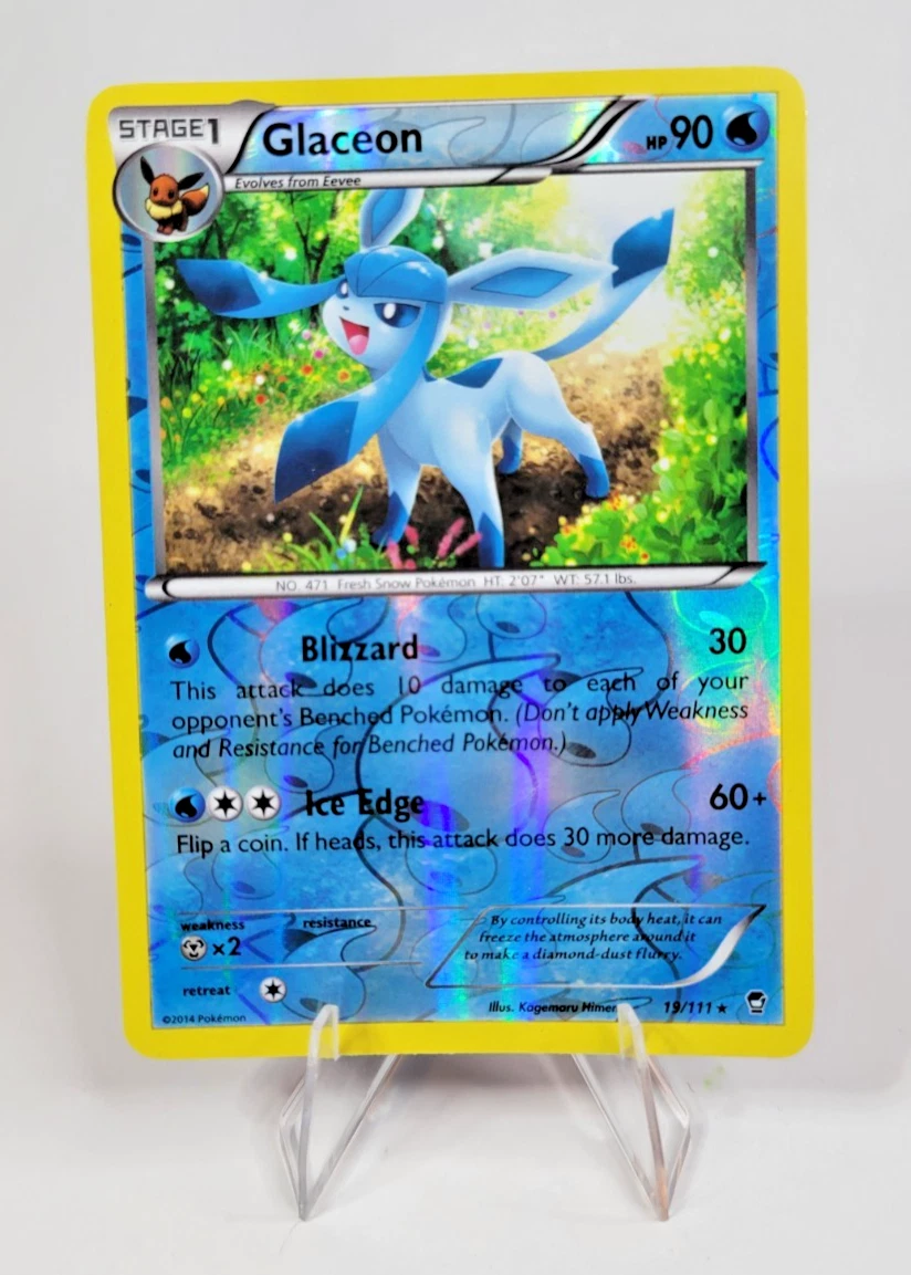 2014 Pokémon TCG - Glaceon #19 Reverse Holo Rare - Furious Fists - LP