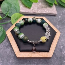 Handmade Ceramic Bead Beaded Stackable 6.5 Plus Stretch Bracelet New B614