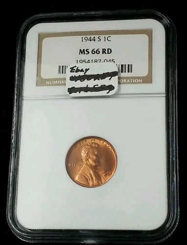 1944-S  1C Lincoln Wheat Cent NGC MS 66 RD #3487