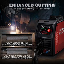 ARCCAPTAIN iControl Non-HF Plasma Cutter CUT55 MP with APP Control LED Display