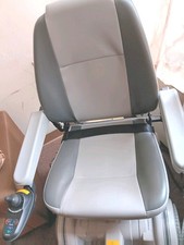 Gray Powerchair Electric Joystick Control Armrests Seat Belt Vinyl Adult