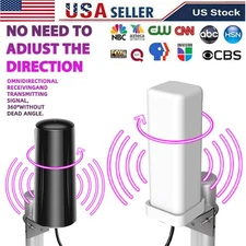 360° Amplified TV Antenna for Outdoor 6000 Miles HD 1080P High Definition 4K-USA