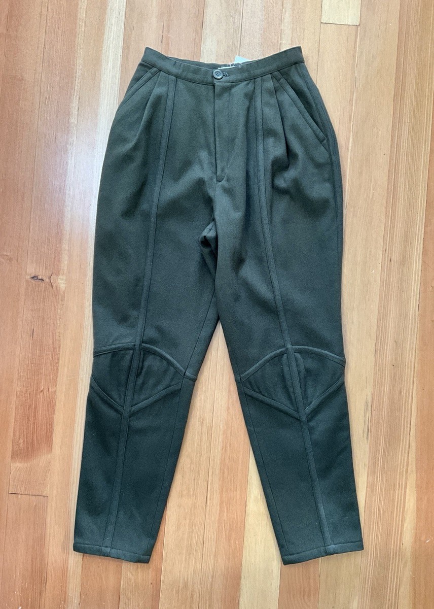 Vintage 1970's Issey Miyake Olive Wool Pants with Webbed Knees | eBay
