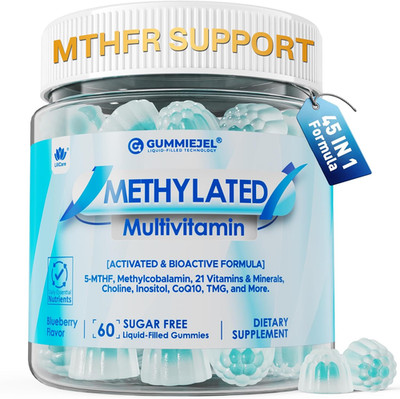 Methylated Multivitamin for Men & Women Gummies + Greens & Mushroom Blend, Methy