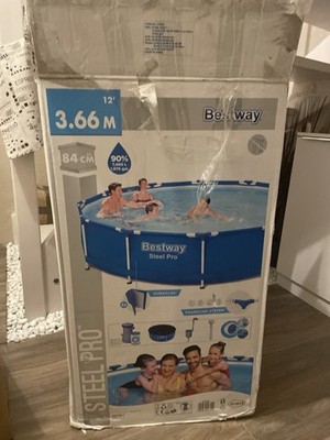Bestway Steel Pro Pool Ø 3,66 m mit Filterpumpe + Abdeckfolie   komplett