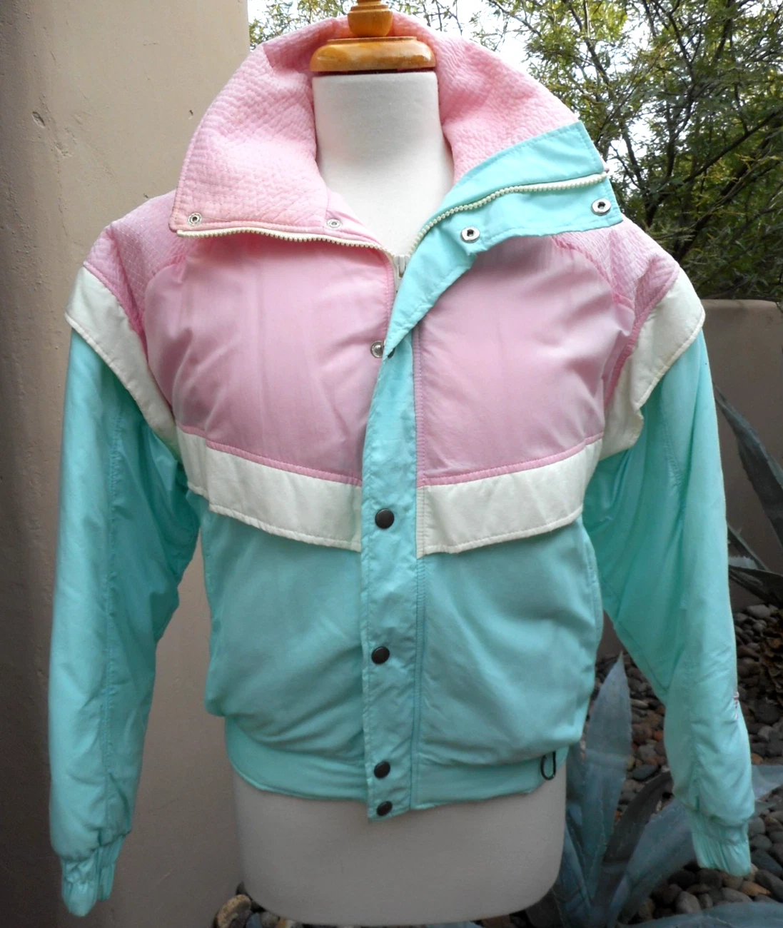 VTG Nils Skiwear WARM Puffer Green Pink Ski Snow Snowboard Winter Jacket Coat 10