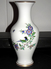MEISSEN indische Fels Blumen Vogelmalerei große Vase 24 cm 1.Wahl Sonderpreis !