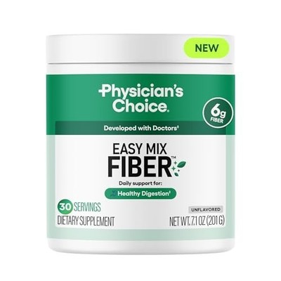 Physician's CHOICE Easy Mix Fiber for Digestive Health & Regularity - No Grit