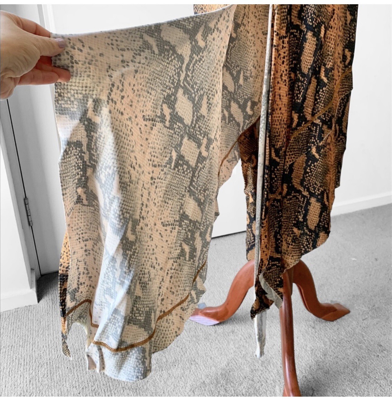 MANNING CARTELL Copper Python Splice Dress Asymme… - image 8