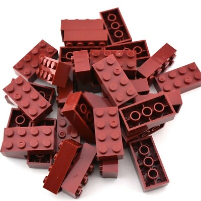 TCM BRICKS Dark Red 2x4 Brick X50 Compatible Parts Fits 3001