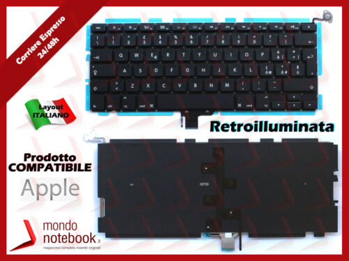 Tastiera keyboard APPLE Macbook Pro 13" Mid 2012 A1278 Italiana Retroilluminata - Afbeelding 1 van 1