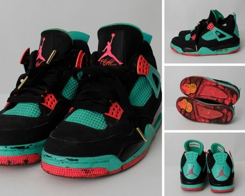 Nike Air Jordan Retro IV 4 2012 US Men's 8 UK 7 EUR 41 308497-008 Thunder  Custom | eBay