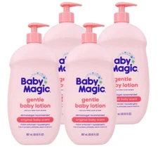 Baby Magic Gentle Baby Lotion, 30oz (4 Pack), with Vitamins & Aloe, Paraben-Free