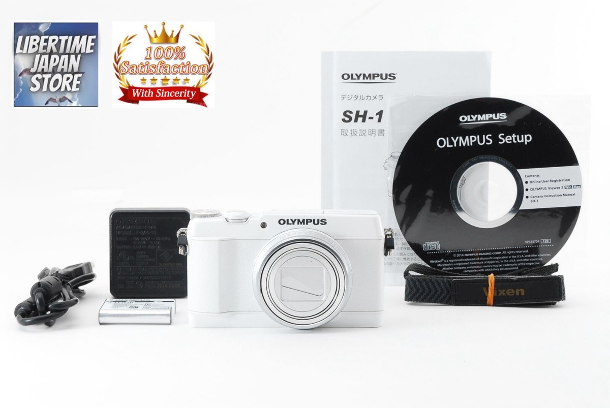 Olympus Stylus SH-1 White Compact Digital Camera [Exc+5] from