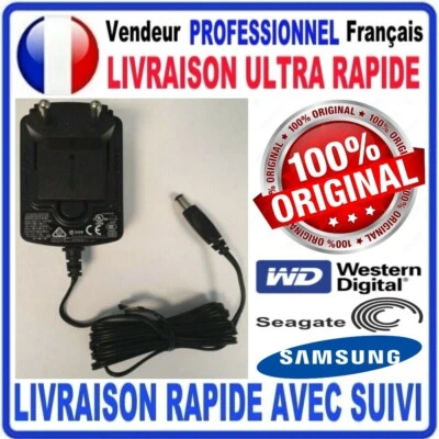 Chargeur 12V Alimentation pour disque dur externe Seagate / Western Digital NEUF