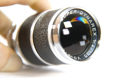 Objectif d'appareil photo vintage Voigtlander Super Dynarex, objectif film Voigtlander 135 mm f/3,5 - Photo 1 sur 9
