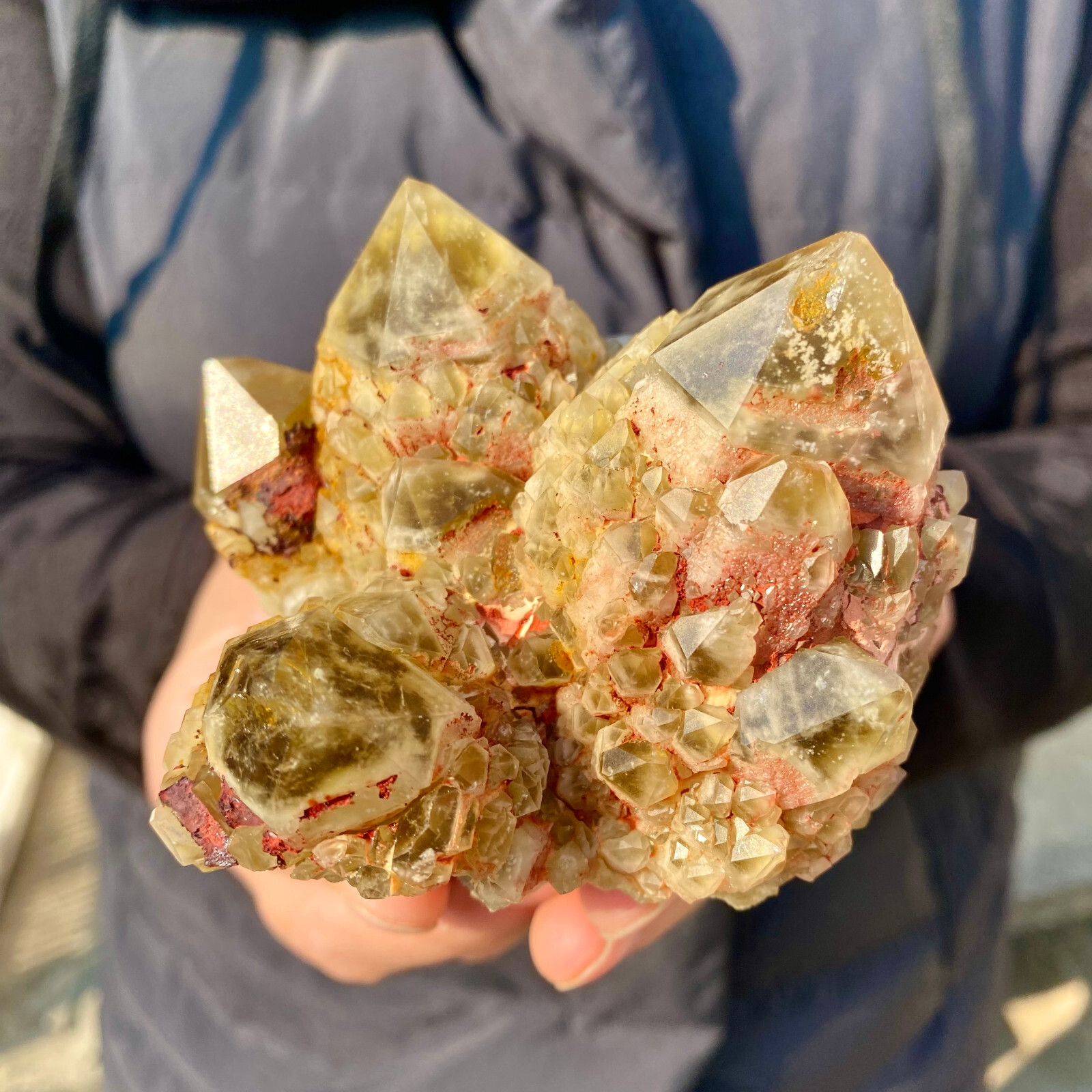 402G Natural Citrine Quartz Cluster Mineral Specimen – Restoration Collection