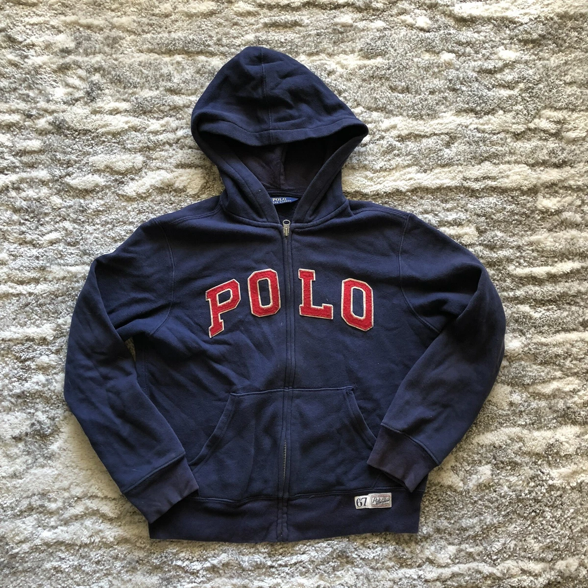 Ralph lauren full zip hoodie navy sale