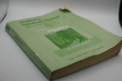 Intermediate Algrebra Student Solutions Manual Jeffery A. Cole 2012 Softcover