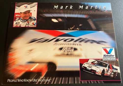 1995 Mark Martin #6 Valvoline Ford Thunderbird - NASCAR Hero Card Handout