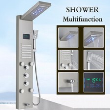 LED Duschpaneel Edelstahl Duschsäule Regendusche Duschset Massage Duscharmatur