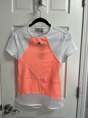 NEW Stella McCartney Adidas Women Tennis Orange Barricade Cap Top size 40