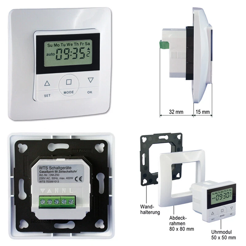 Zeitschaltuhr für Busch-Jäger Reflex Si/Linear/Duro 2000/alpha nea + exclusive - Bild 2 von 4