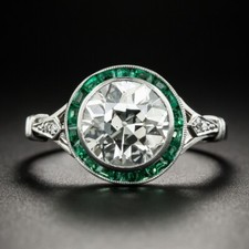 Vintage Art Deco Style 3.00CT Round Cut CZ-Stone Halo Wedding Ring In 925 Silver