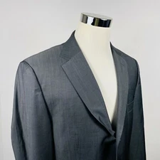 Hugo Boss Selection 44L Mayne Zone X Sport Coat Gray 100% Wool Three Button 