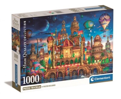 Clementoni Puzzle 1000 Teile Compact Downtown  70 x 50 cm + Poster Inclusive