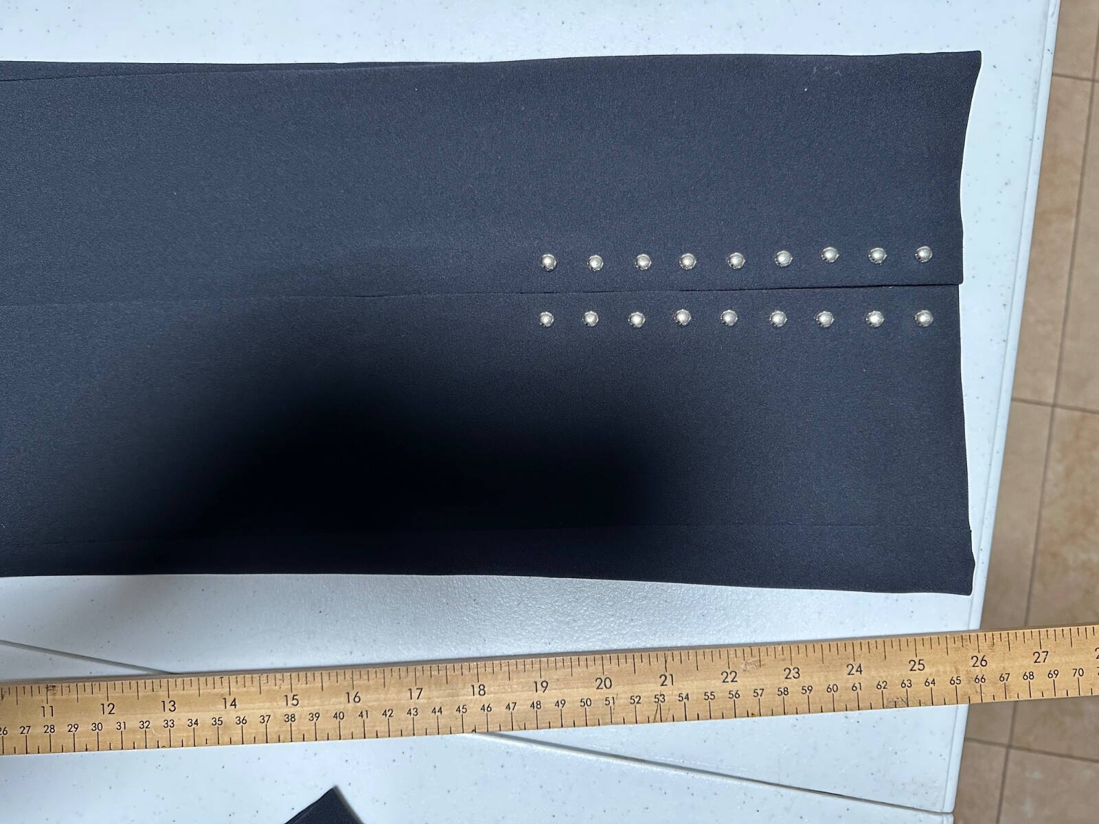 ZARA BASIC WOMEN'S Large Black Pants with Silver … - image 12