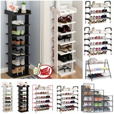 3/4/5/6 Tier Shoe Rack/Box Holder Organizer Metal/Plastic Shoe Storage Cabinet  