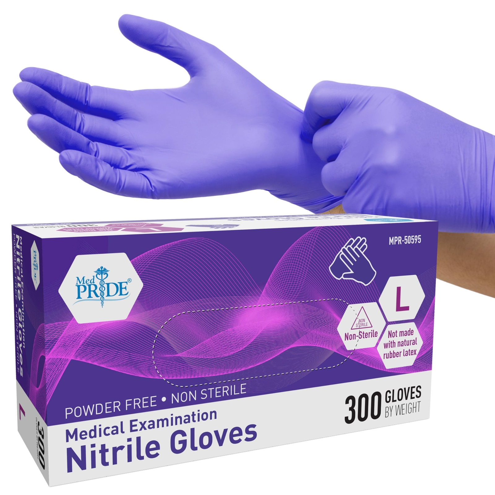 Examination Nitrile Gloves [300 Gloves] Medium| Ambidextrous Disposable Safet...