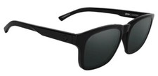 Spy Optic SAXONY Sunglasses - GLOSS Black / Happy Gray Green BLACK Mirror NEW