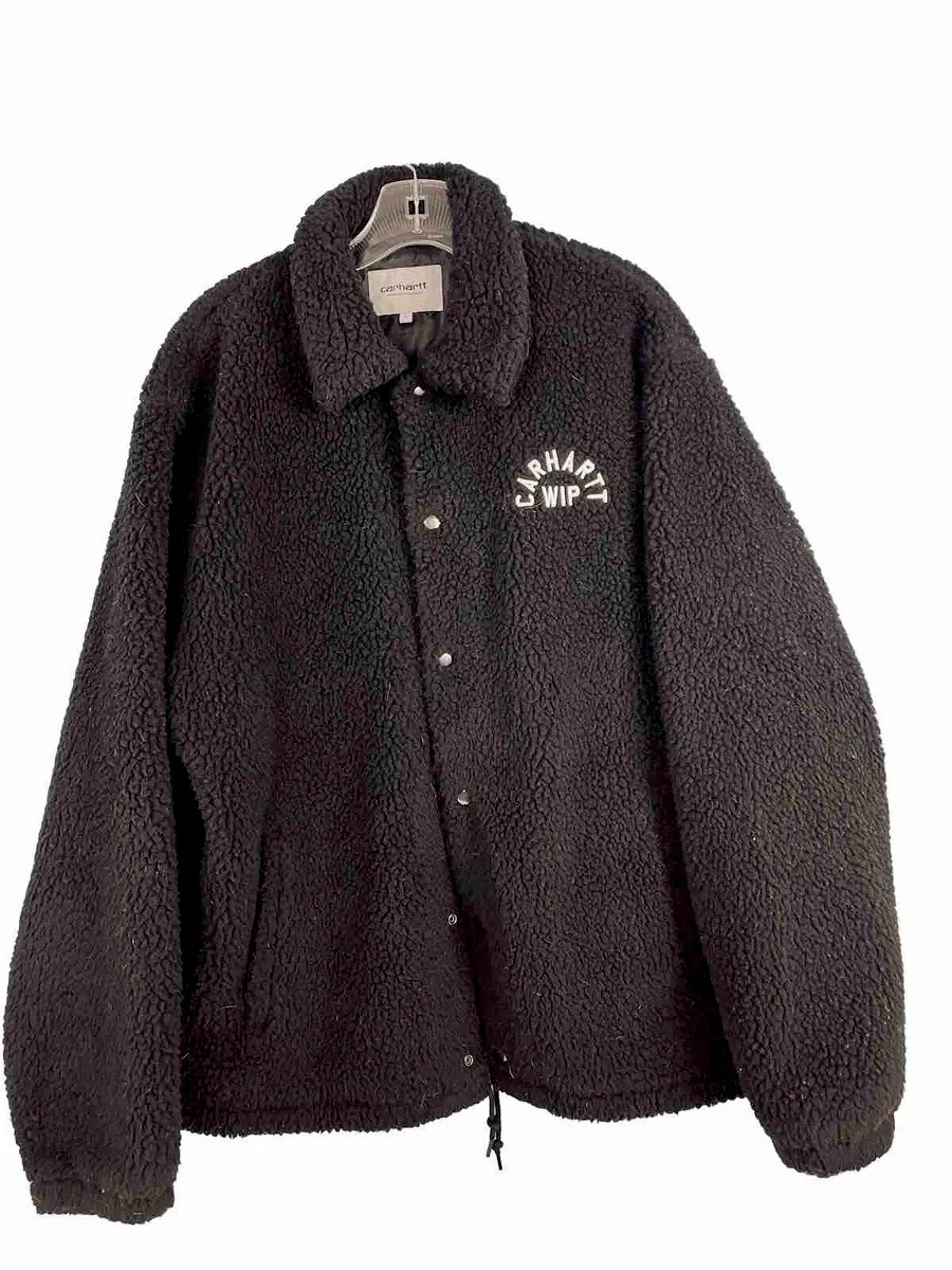 Carhartt WIP veste polaire Sherpa grand manteau noir travail en cours suprême L