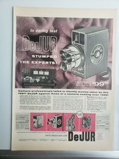 Vintage 1957 Dejur Movie Camera Print Ad Ephemera Wall Art Decor