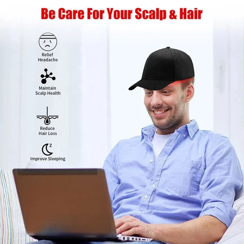 Red Light Therapy Hat 650nm&850nm Hair Loss Treatment Cap Hair Growth Regrowth - Picture 8 of 13
