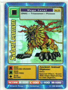 Digimon Trading Card Game Foil Mega Level SaberLeomon ST-34