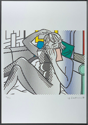 Roy Lichtenstein " Nude reading " limitierte, signierte Lithografie 80/