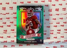 DeVonta Smith - 2021 Panini Prizm Draft Picks Rookie RC Green Prizm Crusade #165