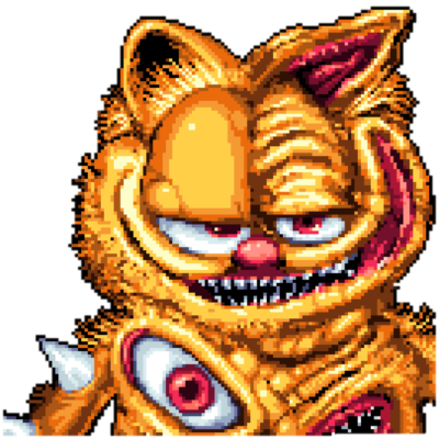 コミック・アニメ MEGASPACEMOLLY400% Carfield FaceA Gorefield Weatherproof Anime Sticker 6