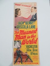 THE MEANEST MAN IN THE WORLD US INSERT POSTER JACK BENNY PRISCILLA LANE 1943
