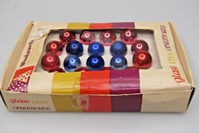 Lot Vintage Glass Feather Tree Multicolor 15mm BALLS Christmas Ornaments Japan