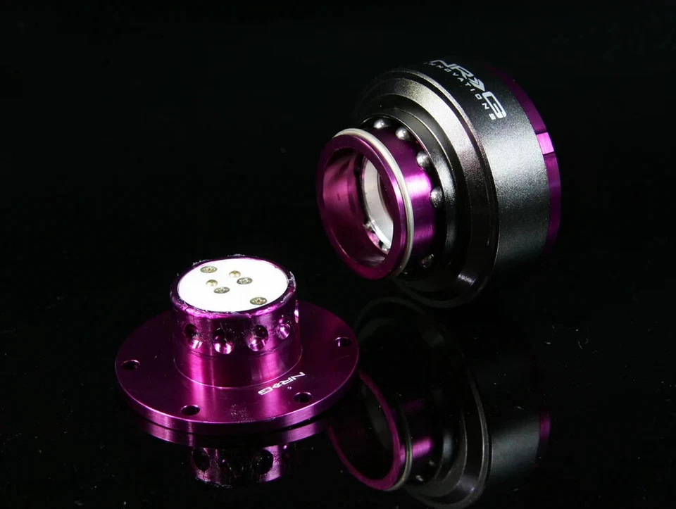 NRG Gen 2.0 Purple Steering Wheel Quick Release Hub Kit Universal Fitment - Image 2 of 3